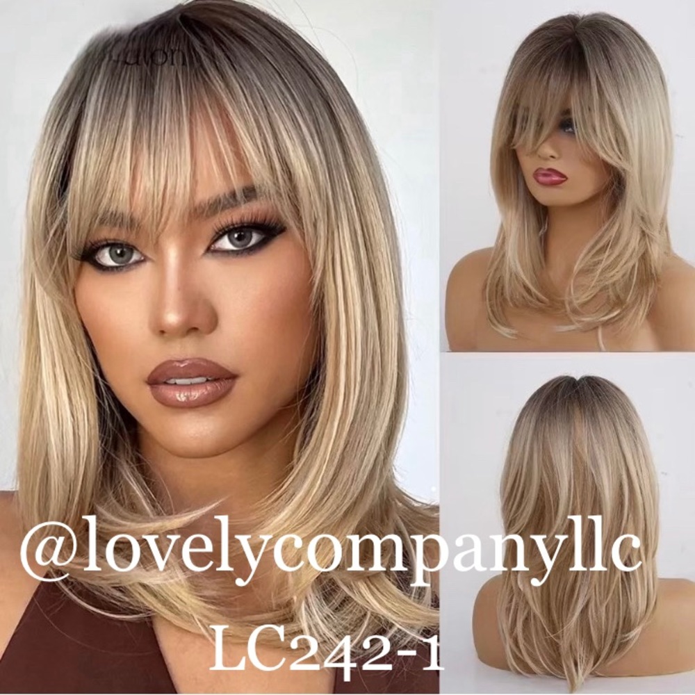 Bob Medium Length Straight Bangs